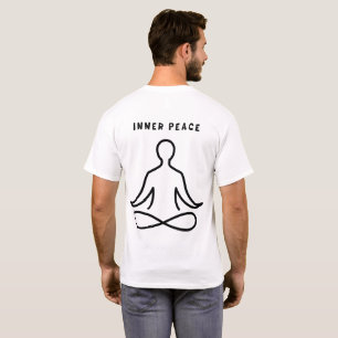 Minimalistische Inner Peace Yoga-Linienkunst T-Shirt