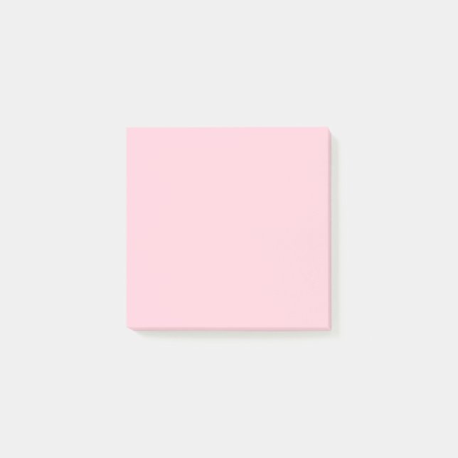 Minimalistische Jahrtausendrosa Schlichte Solid Co Post-it Klebezettel (Vorderseite)