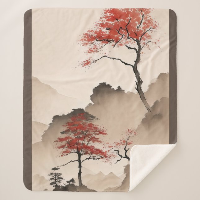 Minimalistische japanische Küste Sherpadecke (Vorderseite)