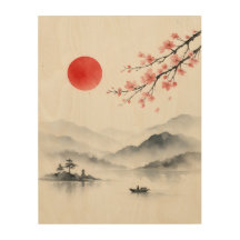 Minimalistische japanische Zen-Landschaft