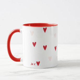 Minimalistische „Je t’❤️“-Tasse Tasse