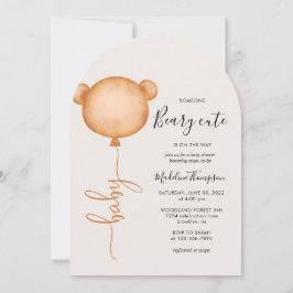 Minimalistische Jemand Beary Niedlich Balloon Baby Einladung