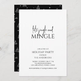Minimalistische Jingle & Mingle Feiertage Weihnach Einladung