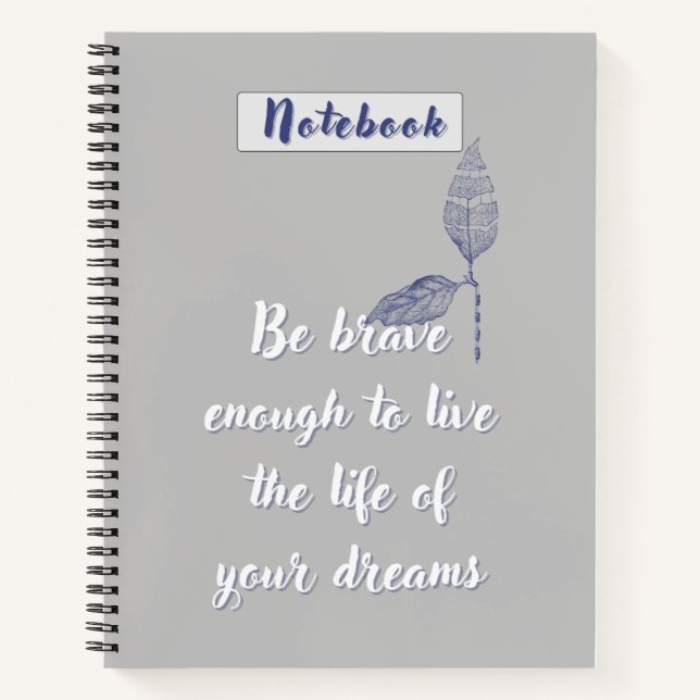 Minimalistische Journalseiten mit Motivation Notizbuch (Vorderseite)
