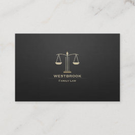 Minimalistische juristische Visitenkarte schwarz u