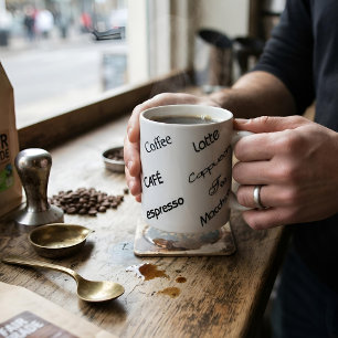 Minimalistische Kaffee-Bar-Ästhetik-Typografie Chi Kaffeetasse