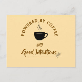 Minimalistische Kaffee-Zitat-Postkarte | Lustiger  Postkarte