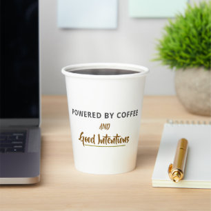 Minimalistische Kaffee-Zitat-Postkarte   Lustiges  Pappbecher