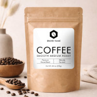 Minimalistische Kaffeebohnen-Tüten-Glas-Verpackung