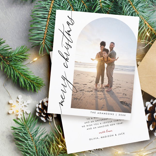 Minimalistische Kalligrafie Arch Frohe Weihnachten (Von Creator hochgeladen)