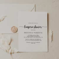 Minimalistische Kalligrafie Bridal Lingerie Dusche