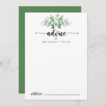 Minimalistische Kalligrafie-Grüne Eukalyptus-Hochz Hinweiskarte<br><div class="desc">Diese minimalistische kalligraphische grüne eucalyptus Hochzeitsratenkarte ist perfekt für eine rustikale Hochzeit. Das Design ist mit handgemalten Aquarellgrün Eukalyptus,  inspirierend natürliche Schönheit. Diese Karten sind ideal für Hochzeiten,  Brautparty,  Babydusche,  Graduiertenfest u.v.m. Personalisieren Sie die Karten mit den Namen der Braut und Bräutigam,  den Eltern,  die Sie werden oder Absolvent.</div>