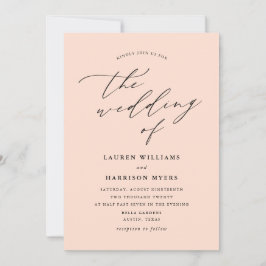 Minimalistische Kalligrafie | Hochzeit Einladung