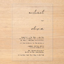 Minimalistische Kalligrafie-Hochzeitseinladung