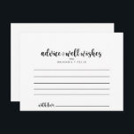 Minimalistische Kalligrafie-Hochzeitsratenkarte Postkarte<br><div class="desc">Diese minimalistische kalligraphische Hochzeitsratenkarte ist ideal für eine moderne Hochzeit. Das schlichte und elegante Design besticht durch klassische und extravagante Schrift-Typografie in Schwarz und Weiß. Diese Karten eignen sich perfekt für Hochzeiten, Brautparty, Babydusche, Graduiertenparty u.v.m. Personalisieren Sie die Karten mit den Namen der Braut und Bräutigam, den Eltern, die Sie...</div>