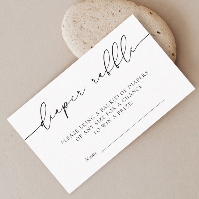 Minimalistische Kalligrafie Kinderdusche Diapr Raf Begleitkarte (Von Creator hochgeladen)