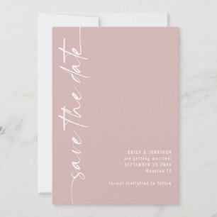 Minimalistische Kalligrafie QR Code Dusty Rose Hoc Save The Date