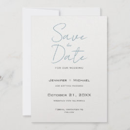 Minimalistische Kalligrafie-Schrift zur Hochzeitss Save The Date