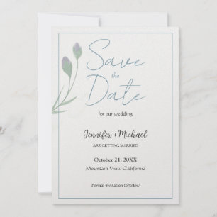 Minimalistische Kalligrafie-Schrift zur Hochzeitss Save The Date