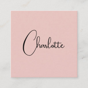 Minimalistische Kalligrafie Script Name Rose Gold Begleitkarte