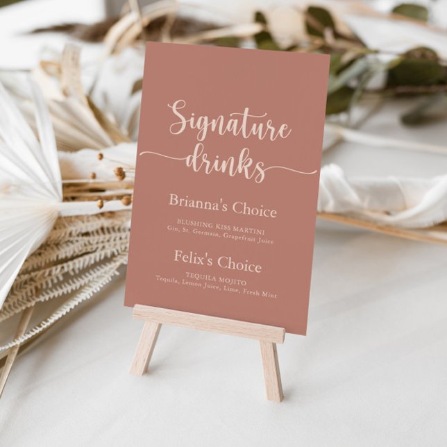 Minimalistische Kalligrafie Terracotta Signature D Poster (Von Creator hochgeladen)