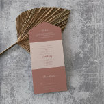 Minimalistische Kalligrafie Terracotta Wedding All In One Einladung<br><div class="desc">Diese minimalistische kalligraphische Terrakotta Hochzeit in einer Einladung ist perfekt für eine rustikale Hochzeit. Das einfache und elegante Design zeichnet sich durch klassische und extravagante Schriftzeichen aus. Rett Papier,  indem mehr Details in die Einladung aufgenommen werden anstatt auf einer separaten Gehäusekarte.</div>