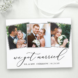 Minimalistische Kalligraphie 3 Foto Wir Got Verhei Postkarte