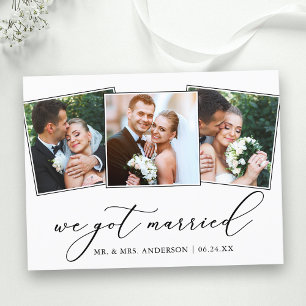 Minimalistische Kalligraphie 3 Foto Wir Got Verhei Postkarte