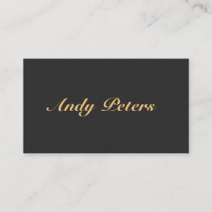 Minimalistische Kalligraphie aus Schwarz und Gold Visitenkarte