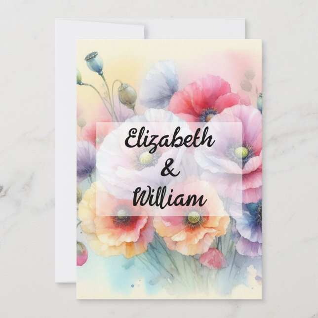 Minimalistische Kalligraphie Einladung (Vorderseite)