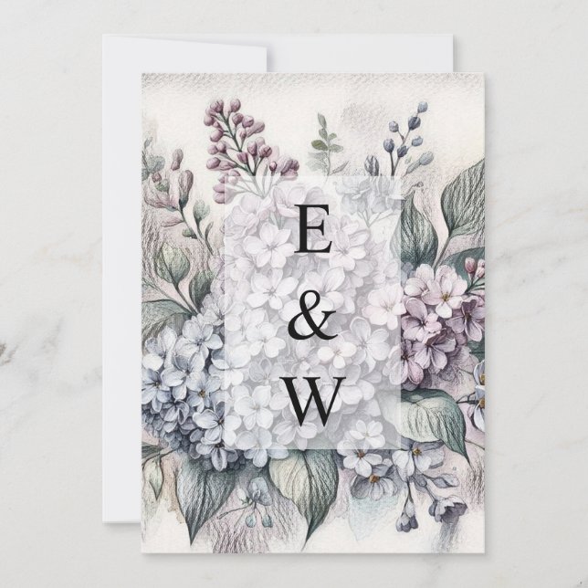 Minimalistische Kalligraphie Einladung (Vorderseite)