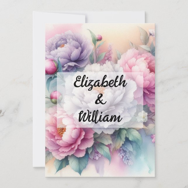 Minimalistische Kalligraphie Einladung (Vorderseite)