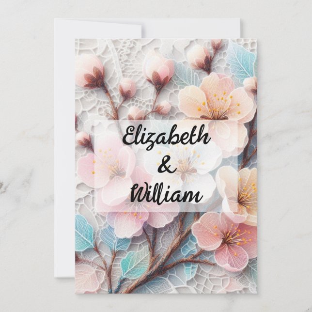 Minimalistische Kalligraphie Einladung (Vorderseite)