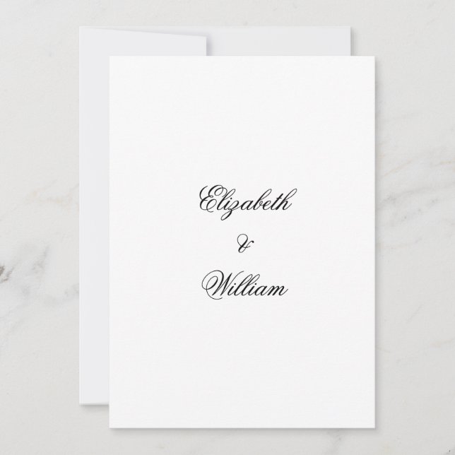 Minimalistische Kalligraphie Einladung (Vorderseite)