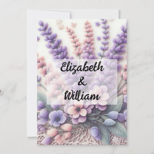 Minimalistische Kalligraphie Einladung (Vorderseite)