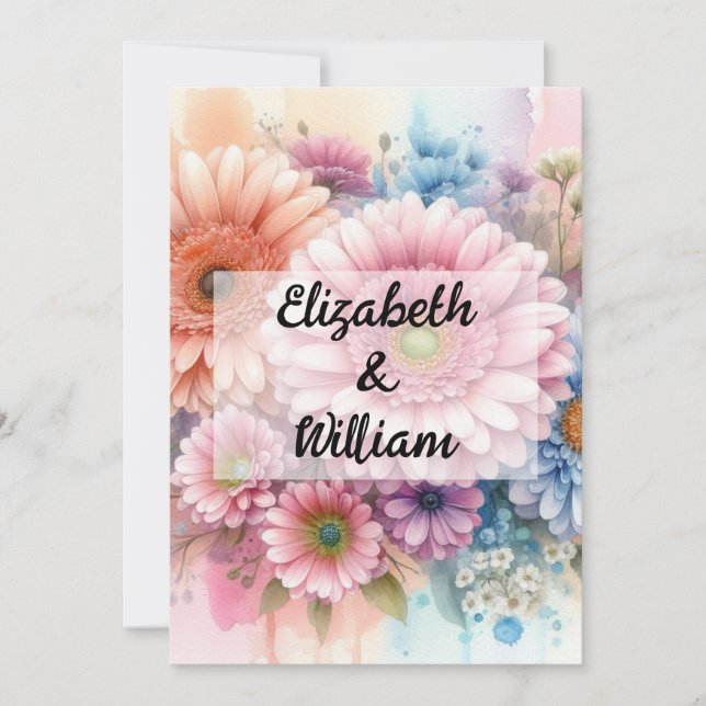 Minimalistische Kalligraphie Einladung (Vorderseite)