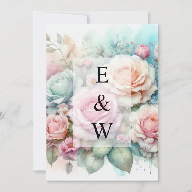 Minimalistische Kalligraphie Einladung (Vorderseite)