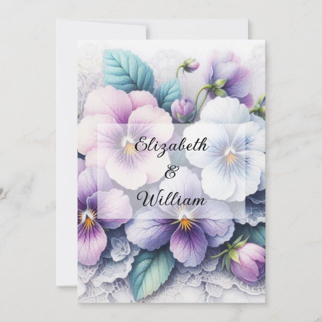 Minimalistische Kalligraphie Einladung (Vorderseite)