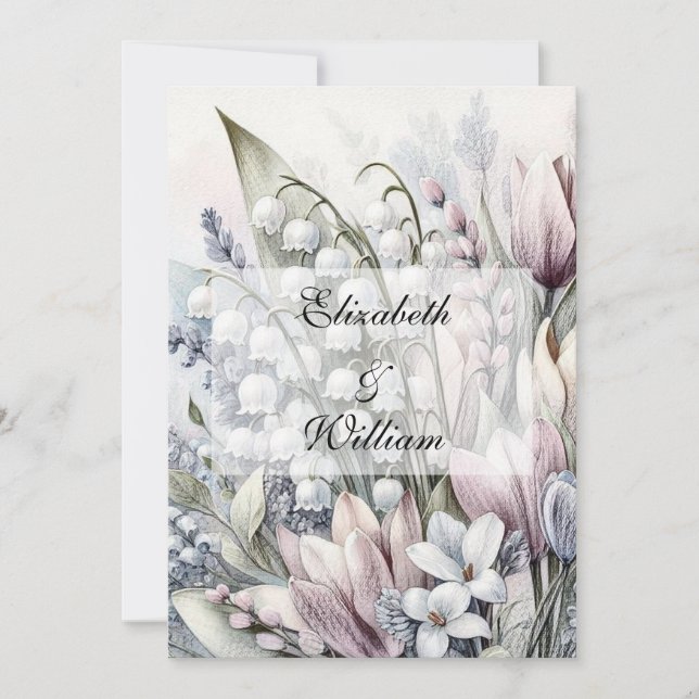 Minimalistische Kalligraphie Einladung (Vorderseite)