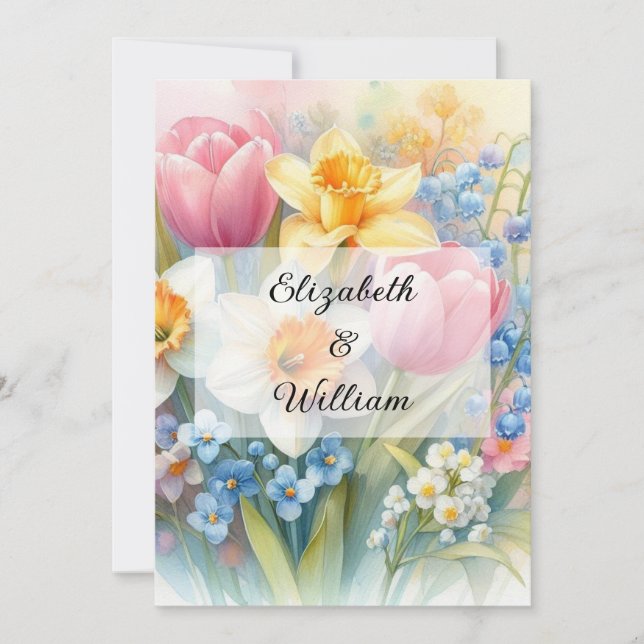 Minimalistische Kalligraphie Einladung (Vorderseite)