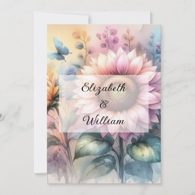 Minimalistische Kalligraphie Einladung (Vorderseite)