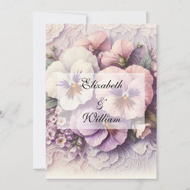 Minimalistische Kalligraphie Einladung (Vorderseite)