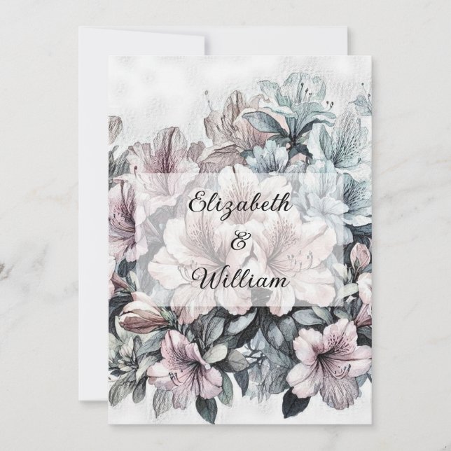 Minimalistische Kalligraphie Einladung (Vorderseite)