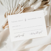 Minimalistische Kalligraphie Elegante Moderne RSVP