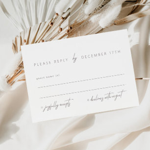 Minimalistische Kalligraphie Elegante Moderne RSVP Karte