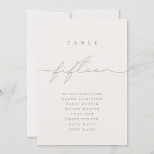 Minimalistische Kalligraphie Elfenbeinische Tischn