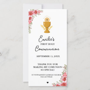 Minimalistische Kalligraphie Erstes Kommuniongebet