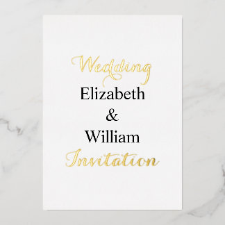 Minimalistische Kalligraphie Folieneinladung