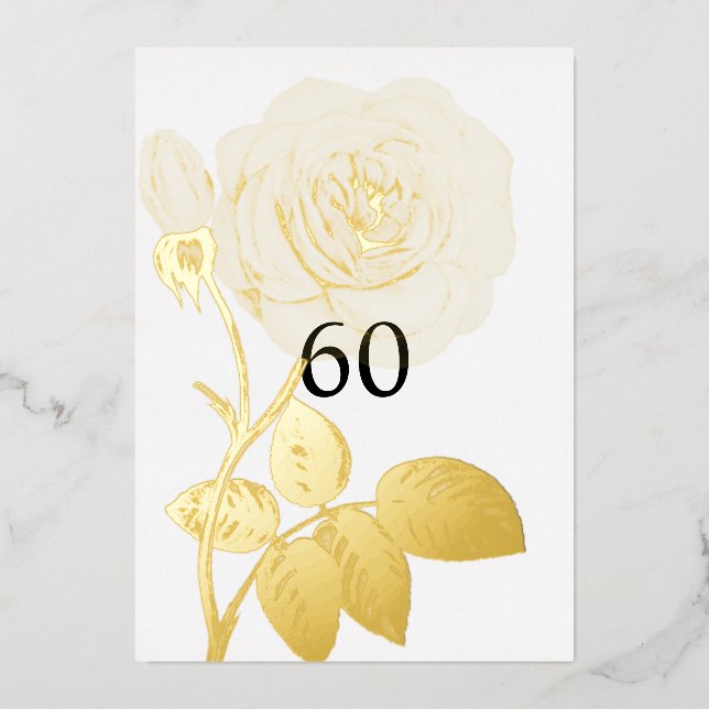 Minimalistische Kalligraphie Folieneinladung (Vorderseite)