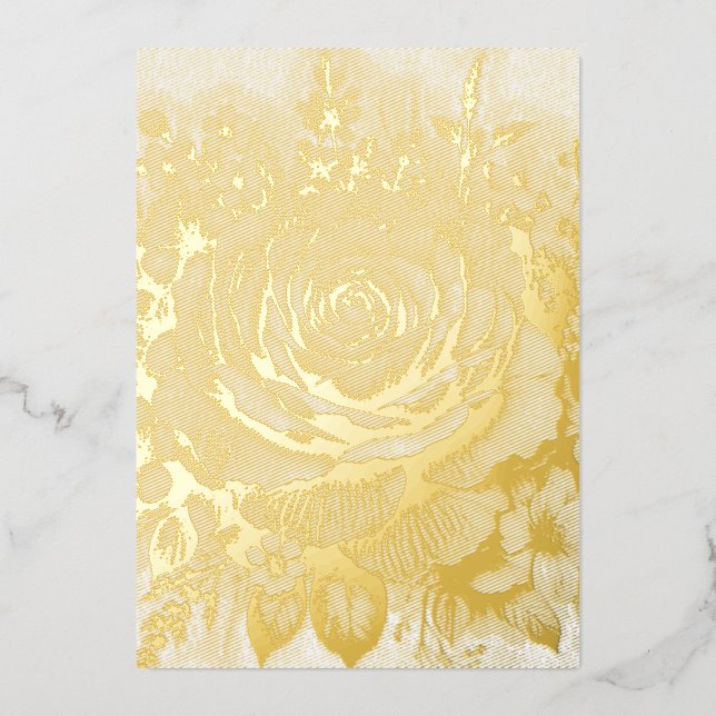 Minimalistische Kalligraphie Folieneinladung (Vorderseite)